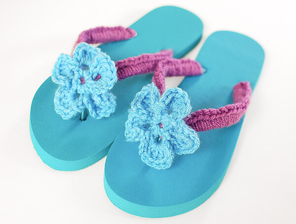 crochet flip flops pattern tutorial petals to picots