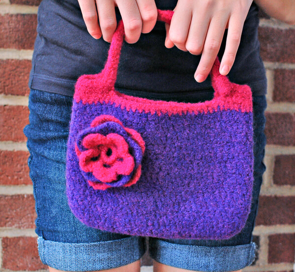 How to make a purse using yarn or wool | DIY handbag | Easy sling bag for  girls | Stitching craft - YouTube