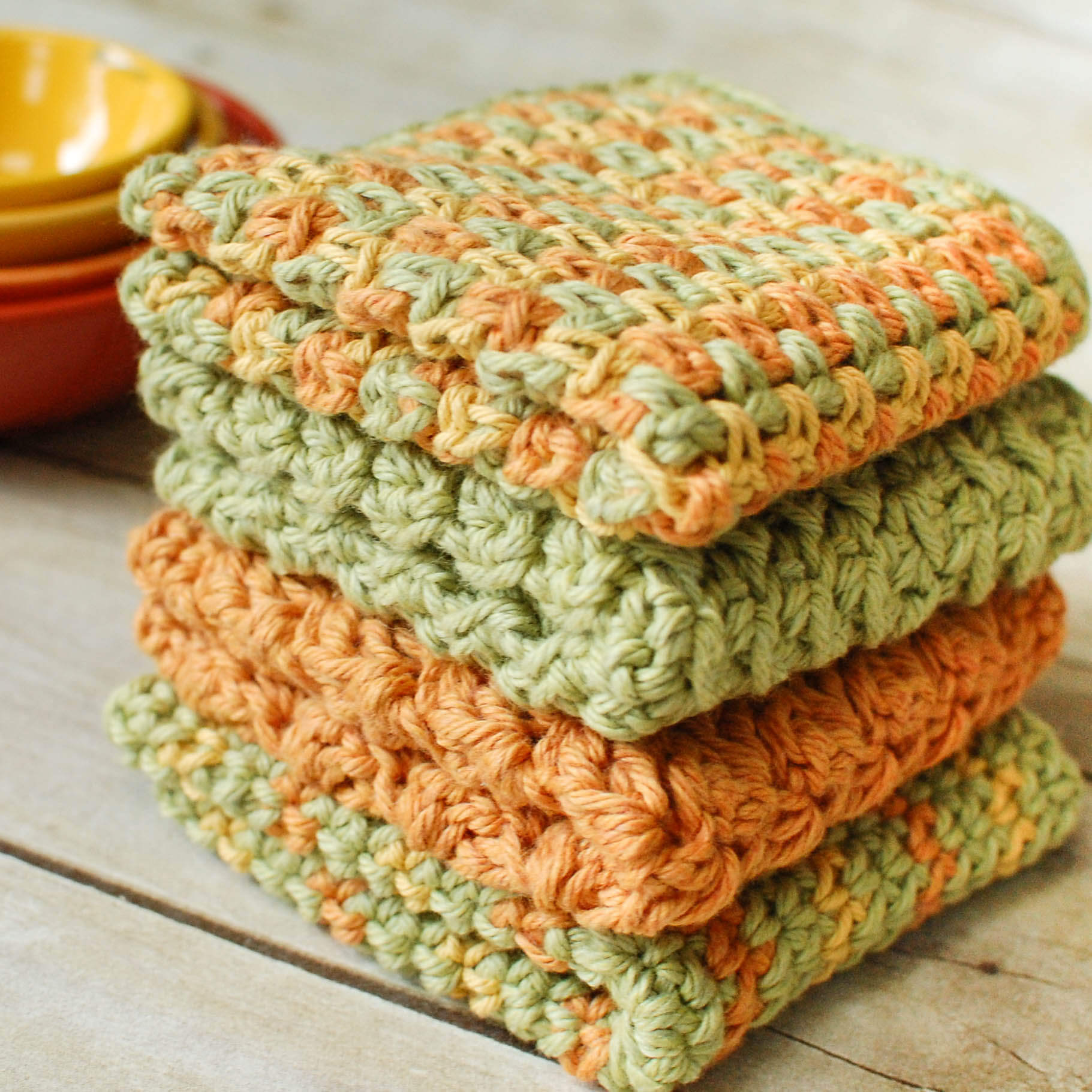 4 Quick And Easy and Free Crochet Dishcloth Patterns