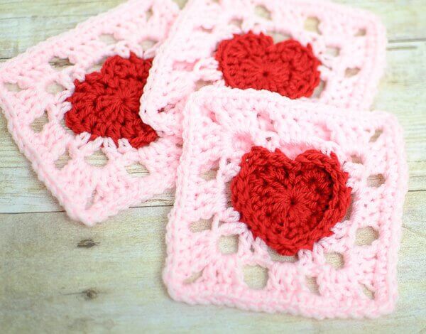 How to Crochet Granny Heart Square Crochet Tote Pattern FREE