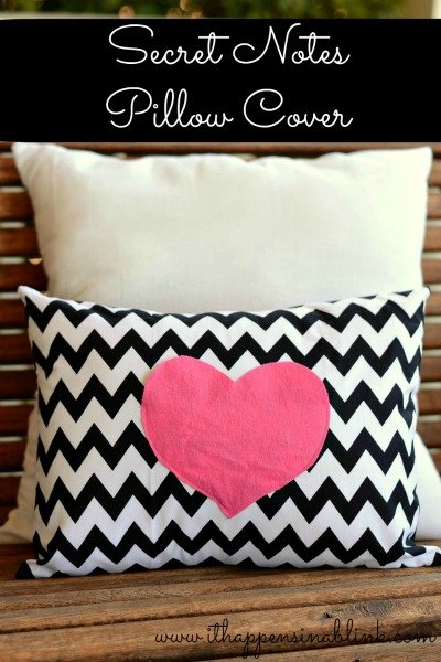 Secret Love Notes Envelope Pillow Cover Tutorial