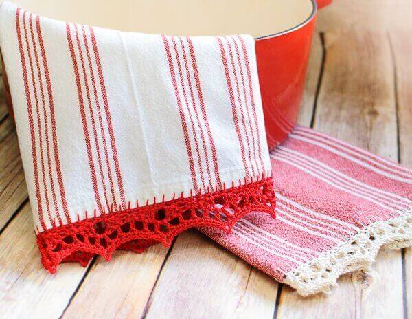 Colorful Kitchen Towels for Summer with Free Crochet Patterns