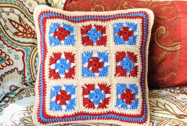 How to Make a Granny Square Pillow + Free Pattern