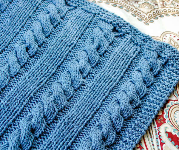 Cables And Columns Free Knit Blanket Pattern Petals To Picots