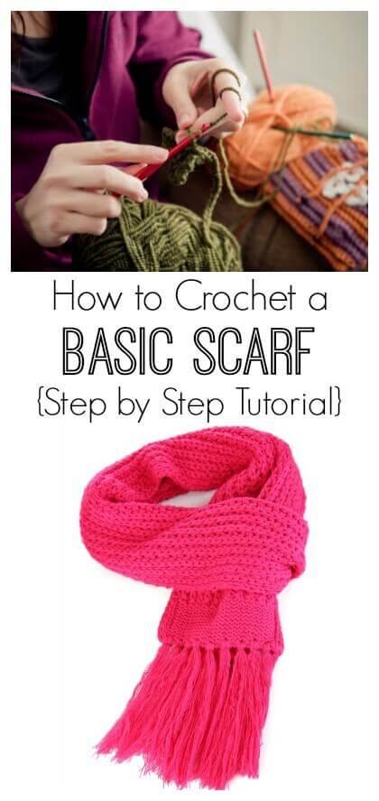 How To Crochet A Basic Scarf For Beginners Step By Step Tutorial 