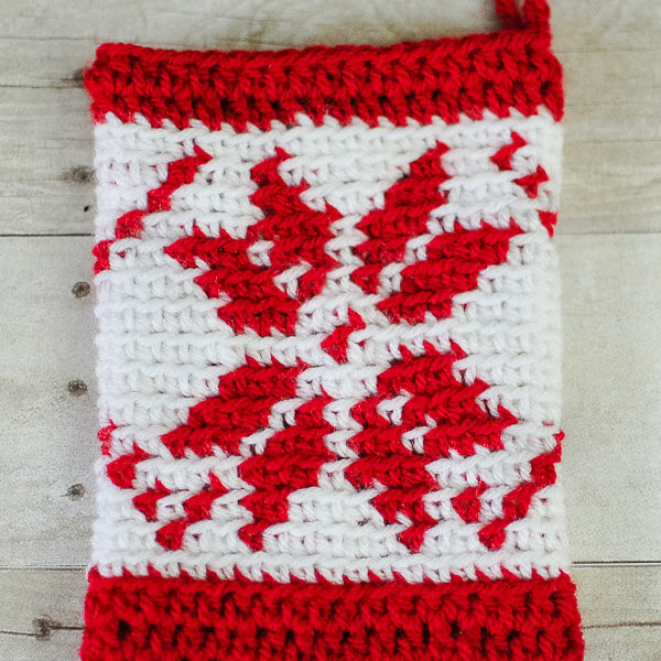 Fair Isle Snowflake Christmas Stocking Crochet Pattern - Petals to Picots