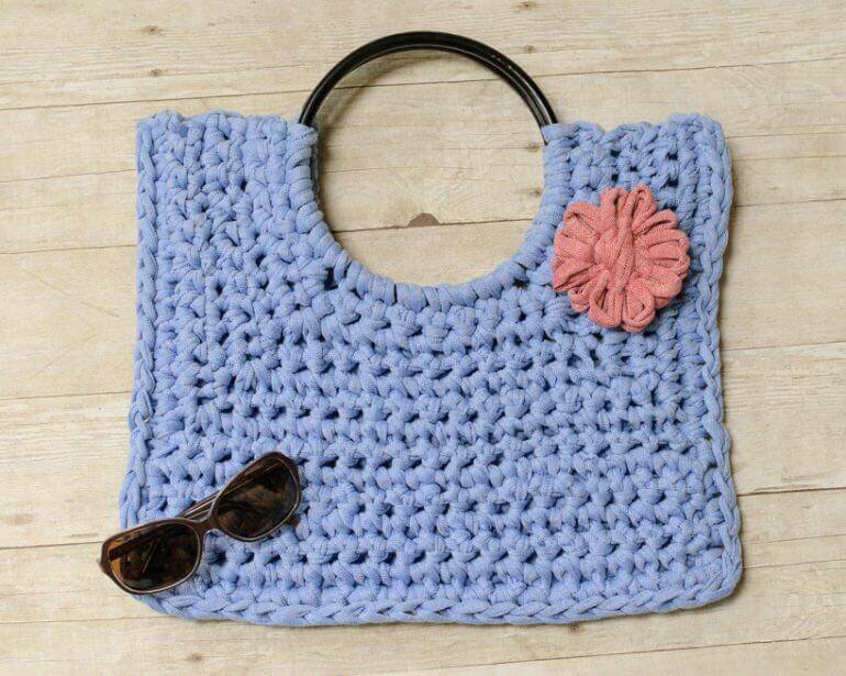 T-shirt Yarn Bag | Yarn bag, Crochet market bag, Crochet bag pattern