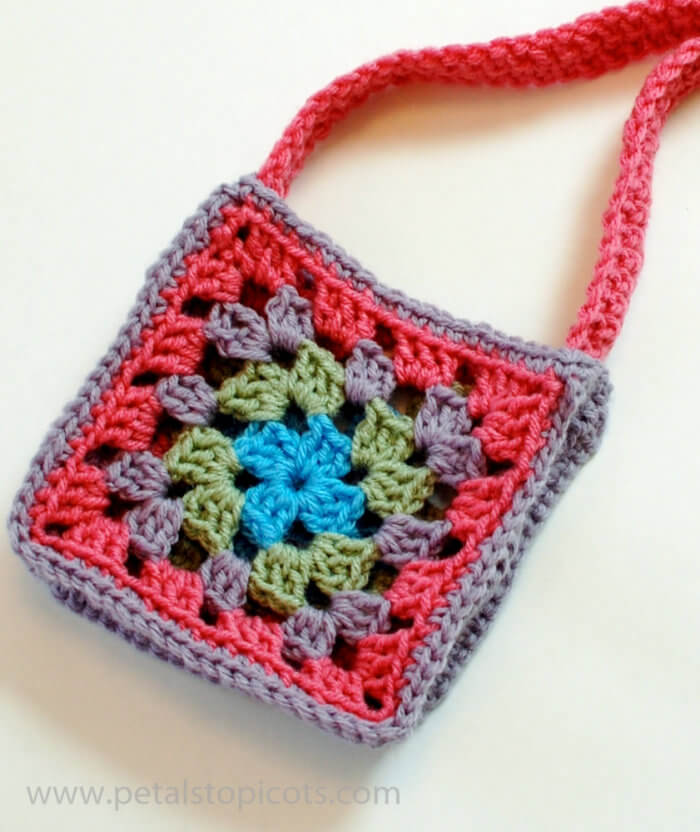 Sunflower Granny Square Tote Bag Pattern - the neon tea party